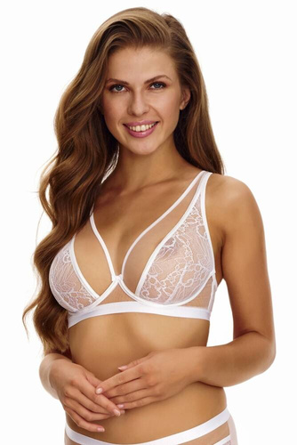 2455 Lupoline sutien bralette moale - alb bej