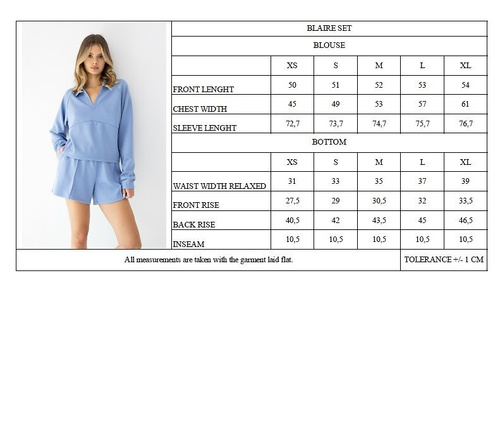Set damă Sensis Blaire albastru – bluză polo și pantaloni scurți
