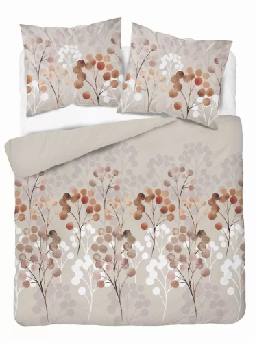 5223 A Crengute de pat din satin cu frunze rotunde Detexpol bej