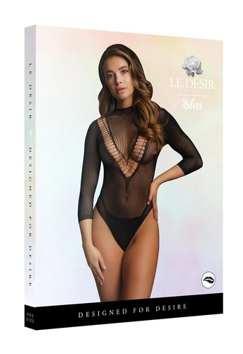 Body BLS003 Bliss Le Désir senzual din plasă cu mânecă 7/8