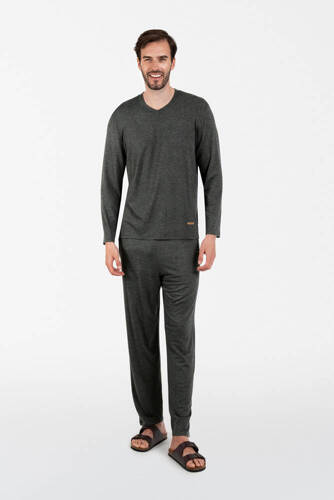 Akord Pijama bărbați mâneci lungi, pantaloni lungi Italian Fashion - c.melange