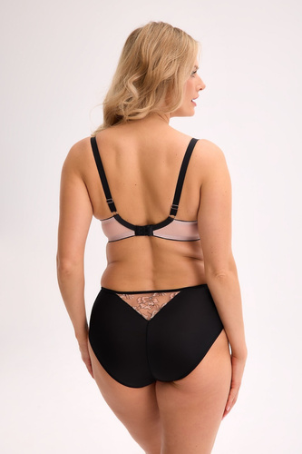 Sutien Gaia BS 1332 Xenia roz-negru – semi-moale, semi-căptușit, cu broderie și armătură