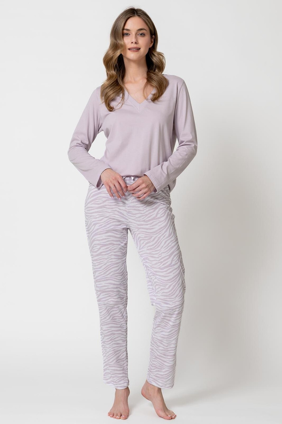 Leveza 1789 Petra Pijamale damă 100% bumbac mânecă lungă liliac