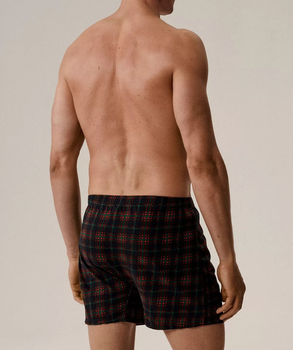 2GMB-013 Pantaloni scurți boxer Atlantic Green-Navy – Pantaloni scurți boxer bărbătești din bumbac, într-o cutie de 2