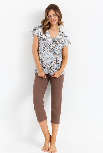 483 Pijamale Cana dama - albastru ciocolata