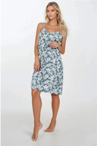 Cămașă de noapte elegantă de dimineață Momenti Per Me – Elegantă, ușoară, verde pentru femei