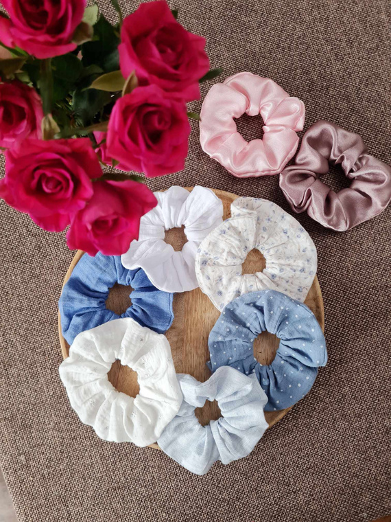 GS Scrunchie banda de păr din satin Marija - choco