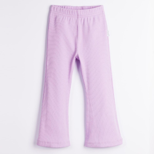 Nicol Tosia 225212 Pantaloni evazați pentru fete, cu dungi, liliați, bumbac
