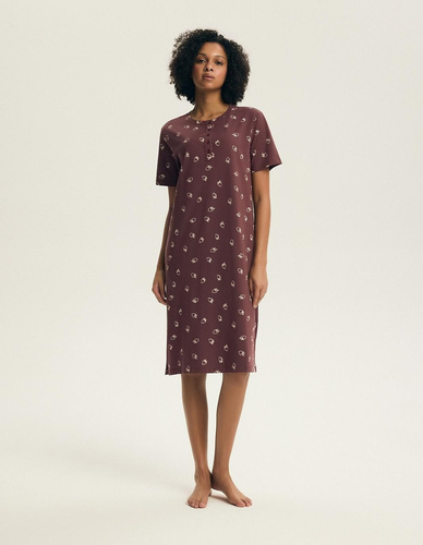 Cămașă de noapte Henderson Evika 45304 – bumbac, imprimeu căpșuni