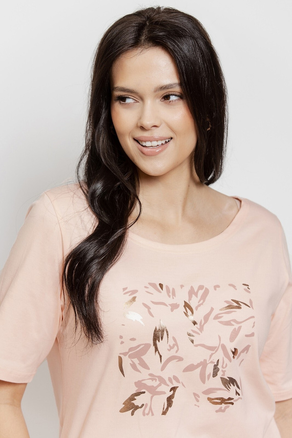 Cămașă de noapte Valentina 3572/3537 Taro – bumbac, mânecă scurtă