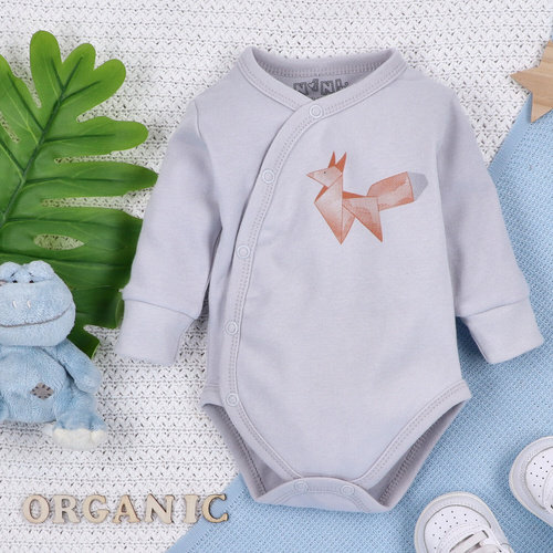 ABN-5382 Body Fun Origami Envelope din bumbac organic Nini gri