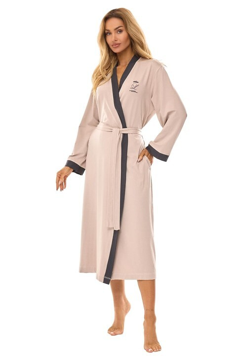 Halat de baie lung dama 2505 L&L - bej
