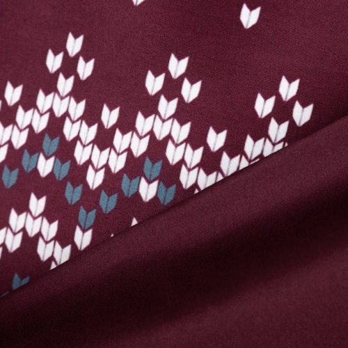 Lenjerie de pat de Crăciun din microfibră mată Eurocortains burgundy – decorată cu imprimeu în stil scandinav