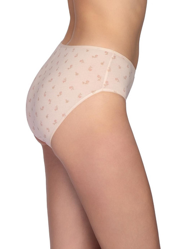 Chiloți bikini Lama L-122 BI-71 din bumbac, set 3 bucăți, confort floral