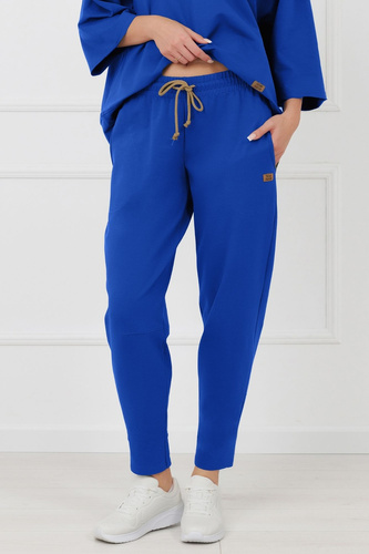 Pantaloni de trening Kaori Italian Fashion bumbac-kobalt