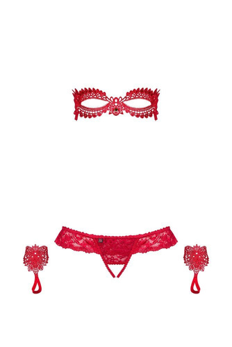 Hetea Komplet Obsessive czerwony