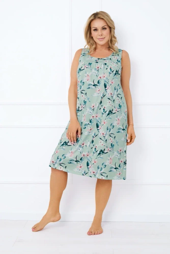 Cămașă de noapte Alwea, cu curea lată Italian Fashion - verde