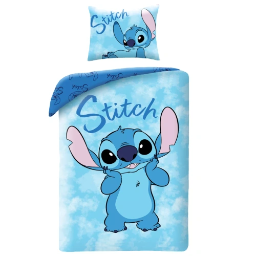 Lenjerie de pat din bumbac Halantex Lilo și Stitch 140x200 reversibilă 70x90