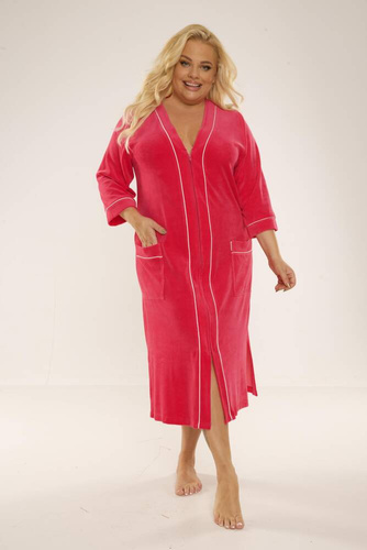 974 / 352 Halat pentru femei Velour Forex - zmeură