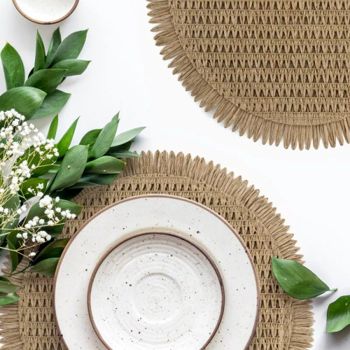Suport farfurie Eurofirany elegant suport decorativ pentru masă Joan natural