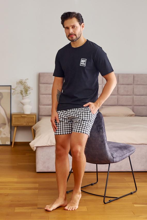 7214 Pijamale pentru bărbați Doctor Nap - neagră