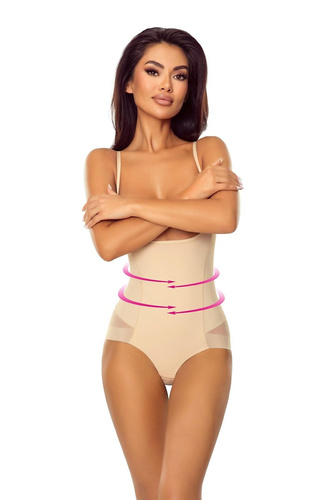 Body 7006 Ofelia Lapinee bej Body modelator sub bust, modelare siluetă