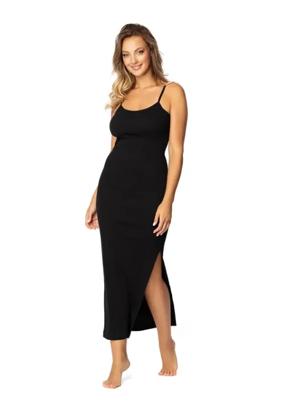 DK-K-P7 Rochie din bumbac DKaren - neagra