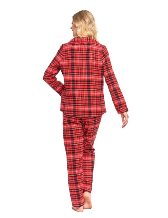 Pijamale pentru femei Moraj PDD6600-002 - flanel cu model în carouri, închise cu nasturi
