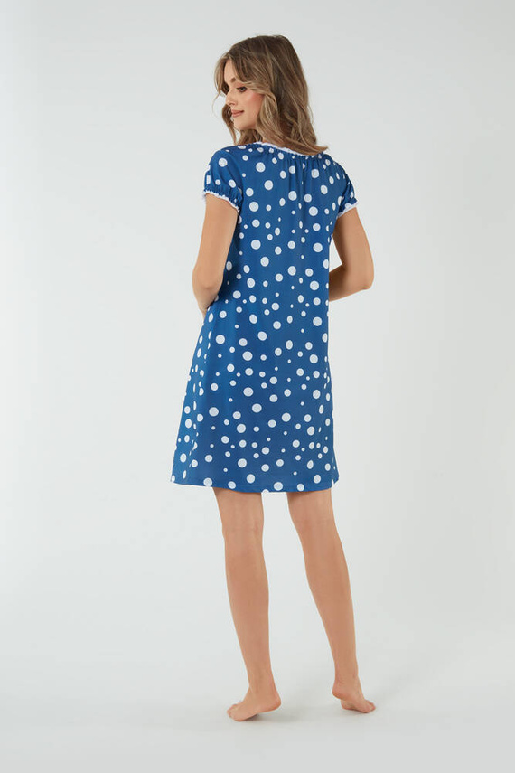 Raba cămașă de noapte și halat de alăptare Italian Fashion - blue print