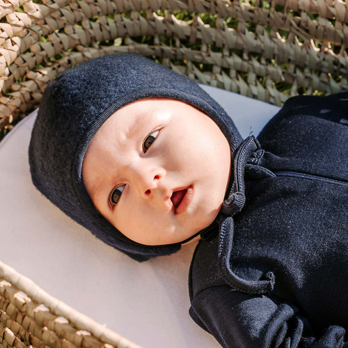 Căciulă pentru bebeluși Merino Eevi Bleumarin – 100% Lână Merino, Termoreglare