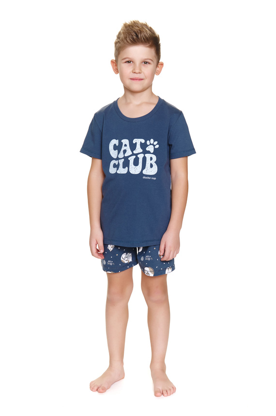 7205 "Cat club" Pijamale pentru copii unisex Doctor Nap - albastru intens
