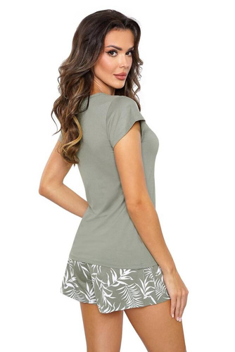Pijamale de dama Paloma scurte Donna verde olive