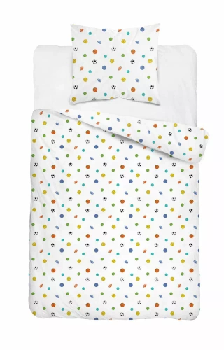 5442 A Sportowy Sen Lenjerie de pat bumbac pentru copii Detexpol alb