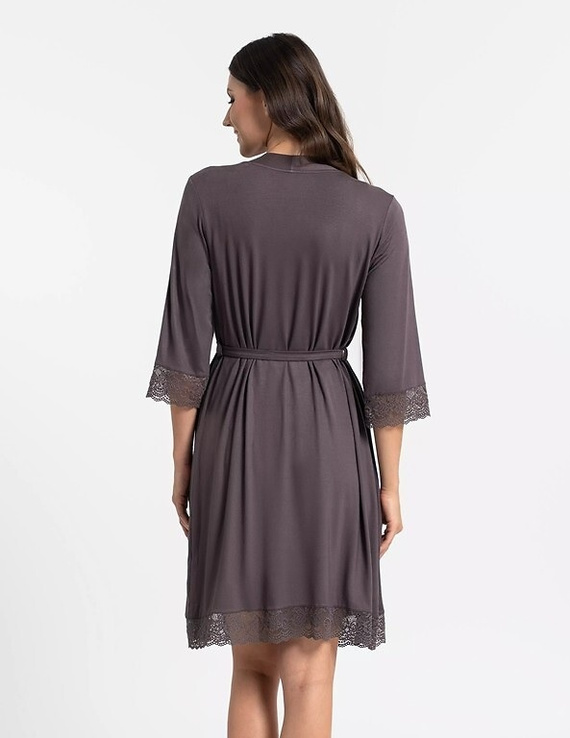 Halat damă Moraj PDSZ4300-003 din vâscoză cu dantelă, cu cordon