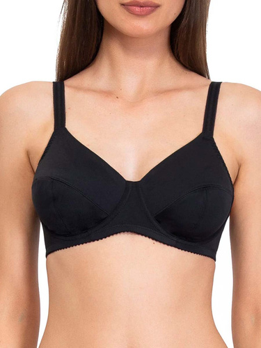 Donna 1962 Sutien moale cu sârmă din microfibră, bumbac, negru
