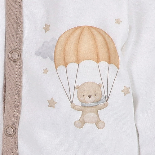 ABN-5507 Sky Journey Nini copil clovn | Bumbac organic, inchidere cu capse