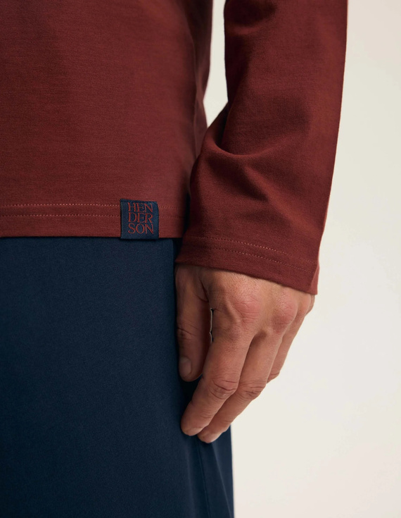 Henderson Core Fall 45494 Pijamale bărbați lungi 100% bumbac Maroon