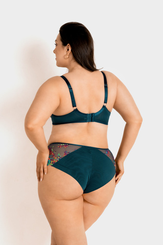 19233 Illusion Soft Milano – sutien moale cu broderie colorată, plasă transparentă