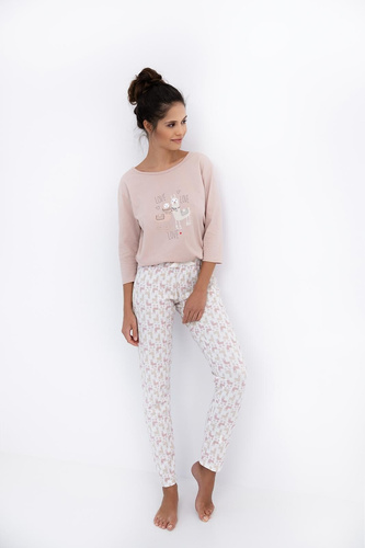 Pijamale Milani Sensis pentru femei – 100% bumbac, Lama, mâneci 3/4