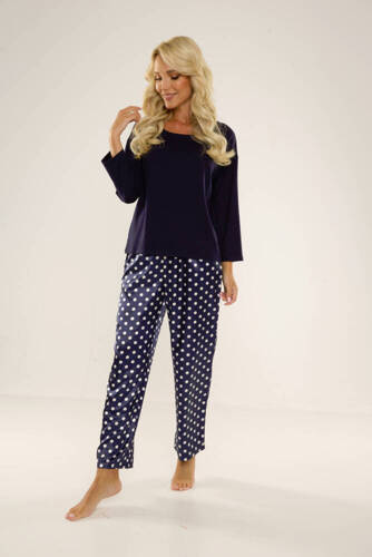 731 Magnolia Pijama de damă De Lafense - albastru marin