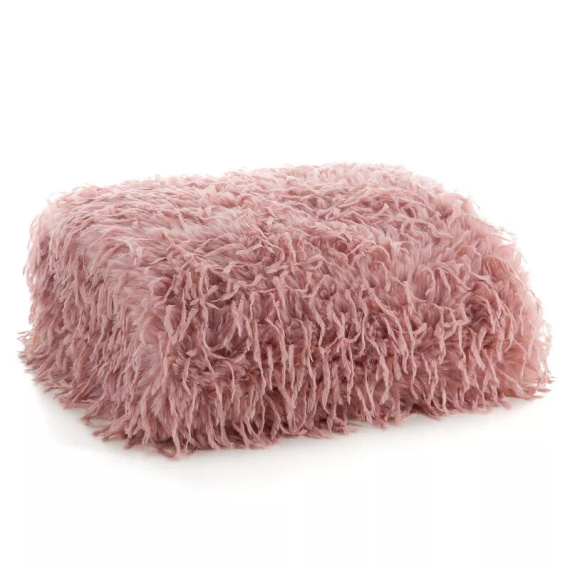 Pătură Adore, pătură de blană pufoasă, Eurodrape, pudră