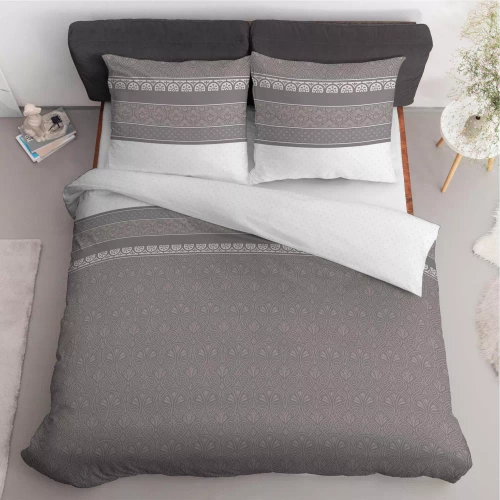 4823 B Home Satin Lenjerie de pat Satin, ornamente Detexpol, bej