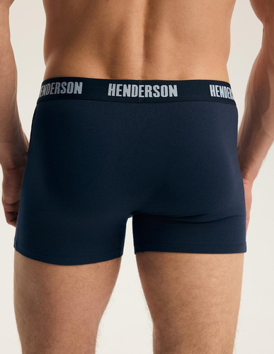 Boxeri bărbați Henderson 45477 Frost 2-pack din bumbac cu bandă lată cu logo