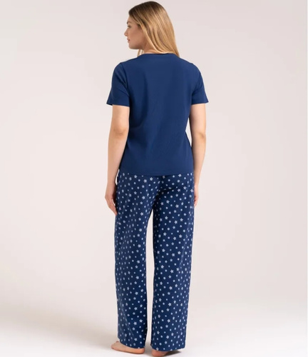Moraj PDD4300-025 Pijamale damă bleumarin 95% bumbac, de Crăciun