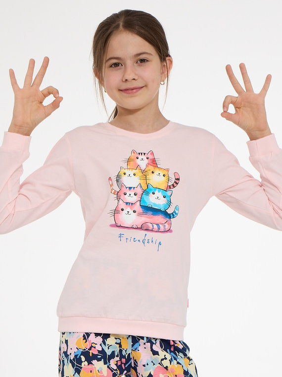 Pijamale pentru fete Cornette Young Girl 592/210 Friendship 100% bumbac