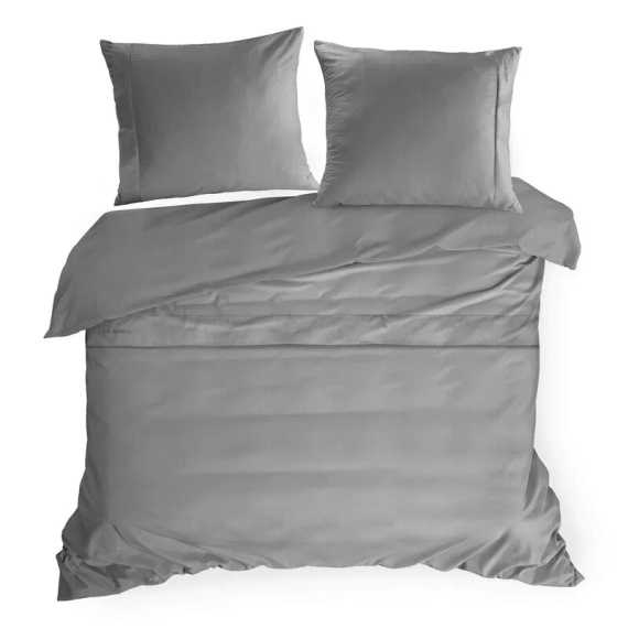 1C Elegant lenjerie de pat din satin Eva Minge Steel Eurocortains | Macosatin 100% bumbac