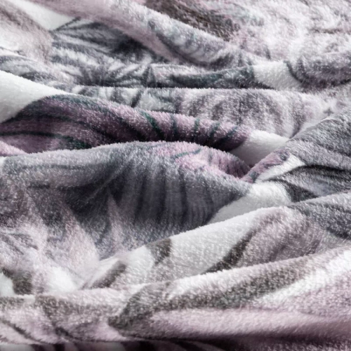 Davos 2 Cuvertura de pat frunze Eurofirany mov gri