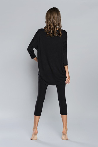 Pijama de damă Mandala Italian Fashion - negru