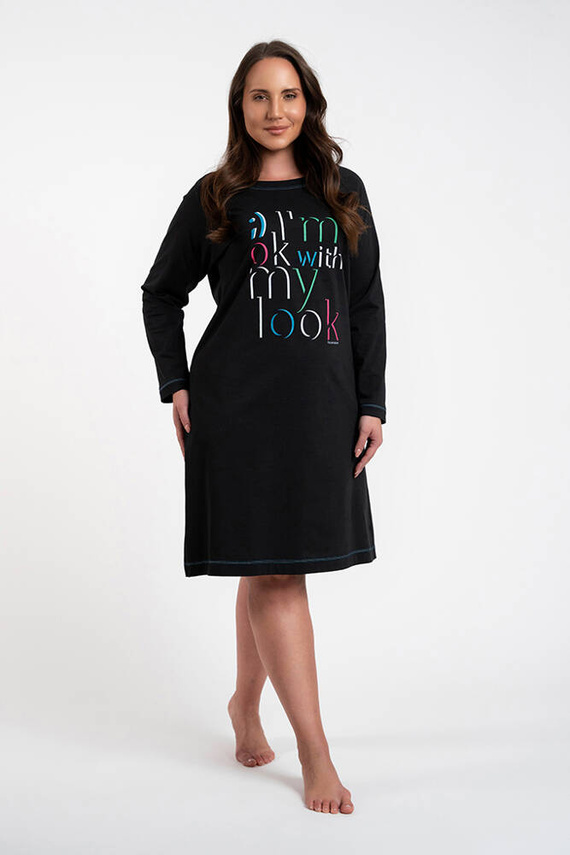 Cămașă de noapte Olza Italian Fashion - negru