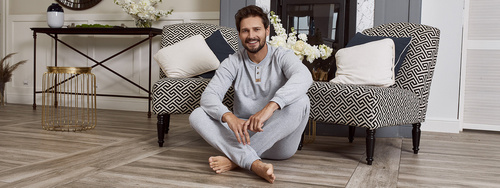 Set trening Leader lung. mânecă, lungime. pantaloni Italian Fashion - melange